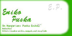 eniko puska business card